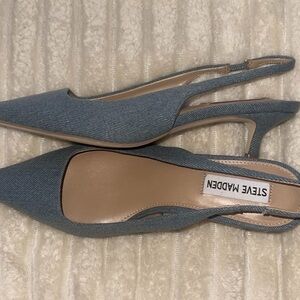 Steve Madden Denim Slingback Heels
